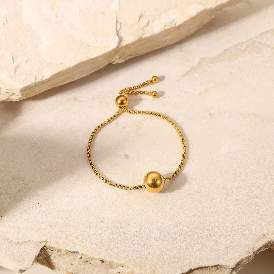 Gold Boll Chain Bracelet