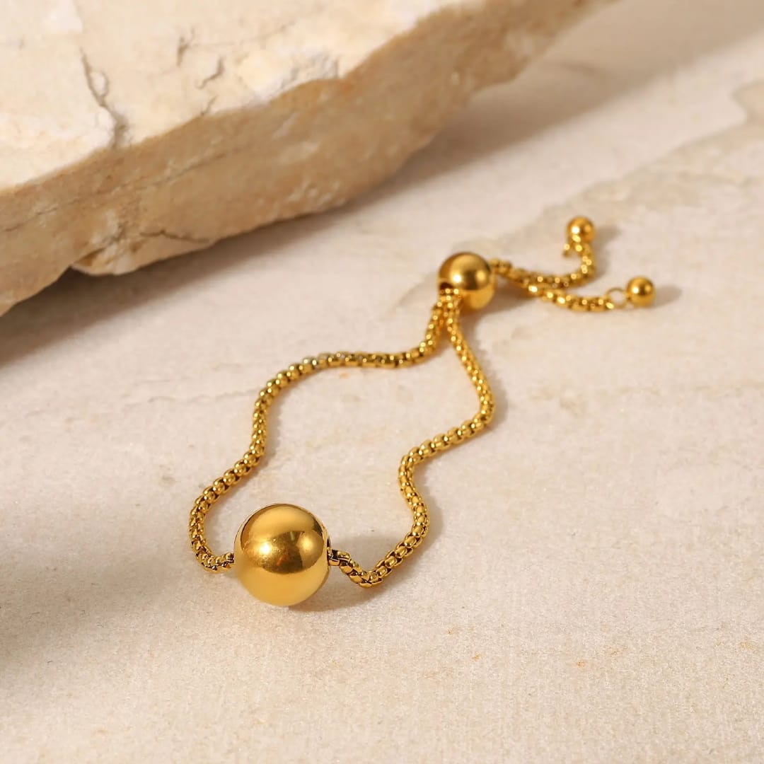 Gold Boll Chain Bracelet