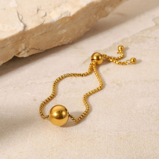 Gold Boll Chain Bracelet