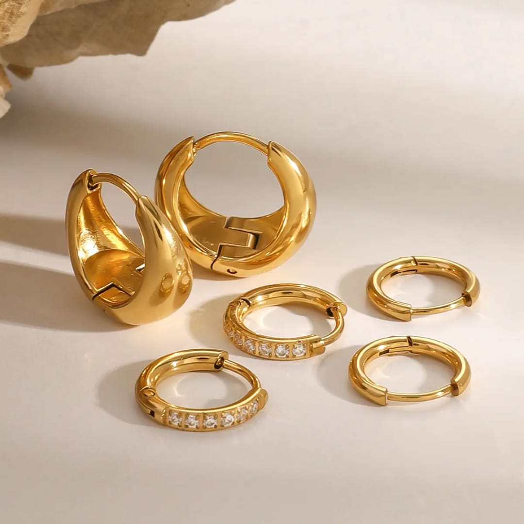 Se of 3 Hoops Earrings