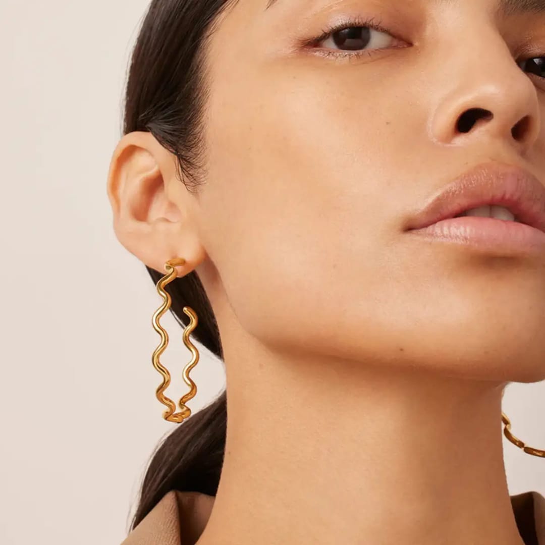 Zigzag Hoop Earrings