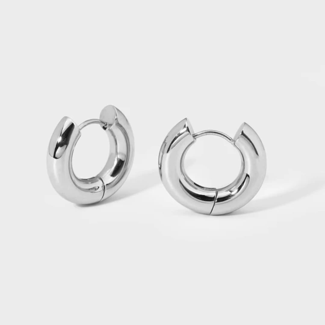 Solid Silver Hoops Earrings