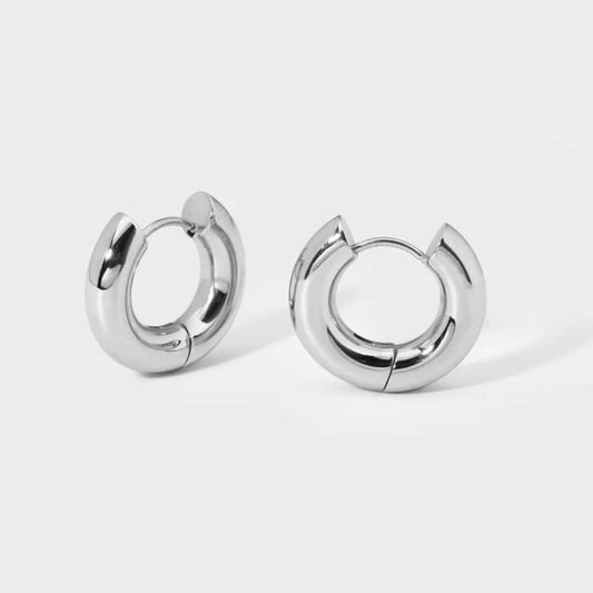 Solid Silver Hoops Earrings