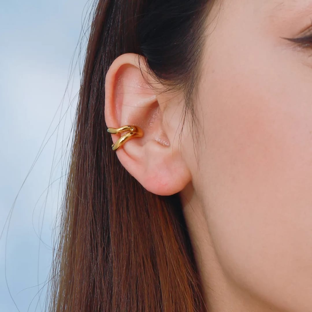 Gold Small Cuffs Earring