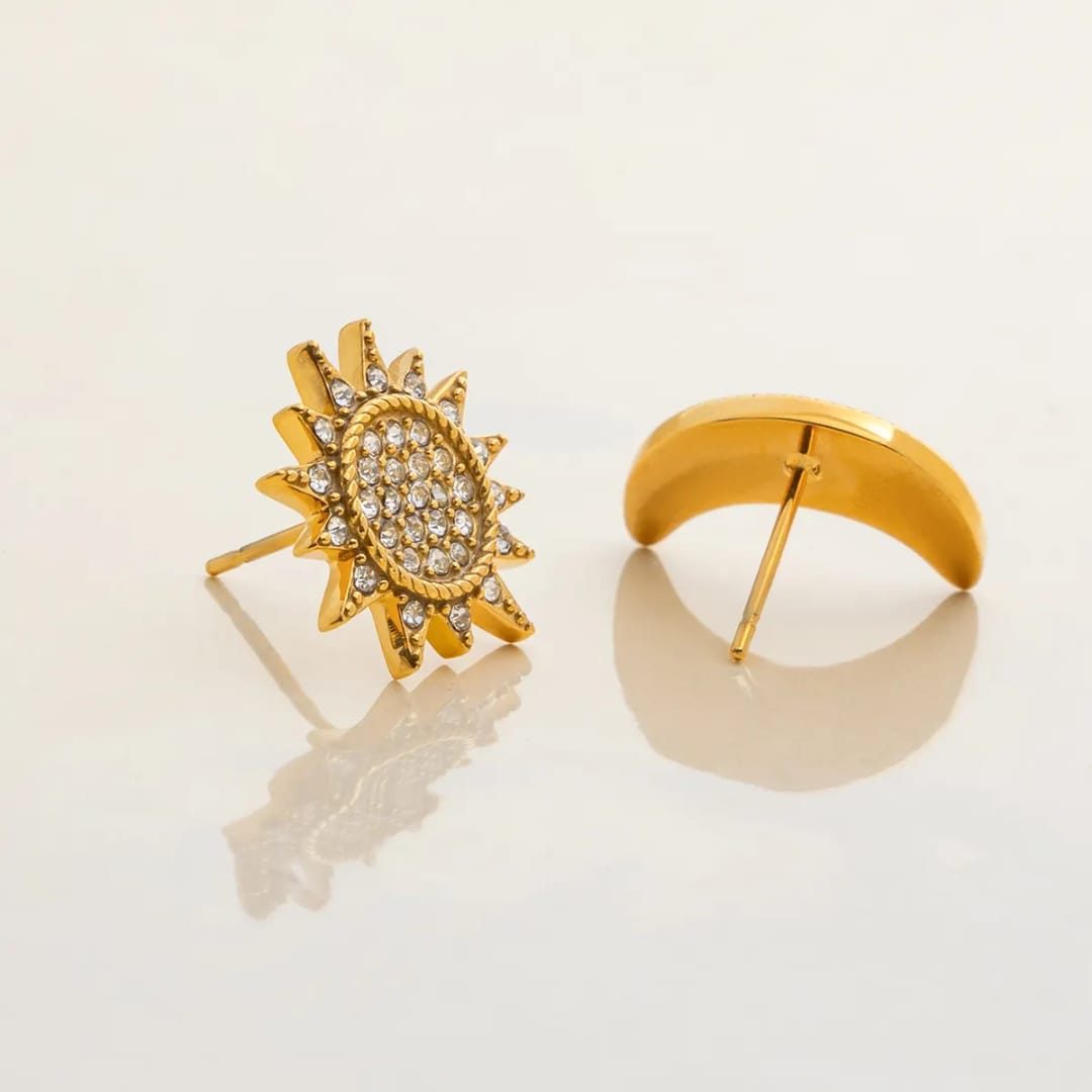 Sun & Moon Studs Earring