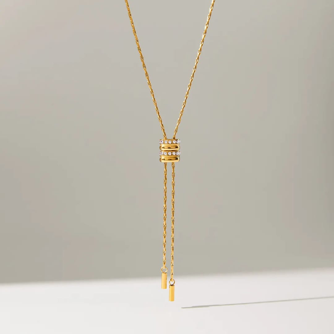 Gold Tie Chain Necklace