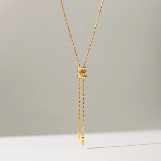 Gold Tie Chain Necklace
