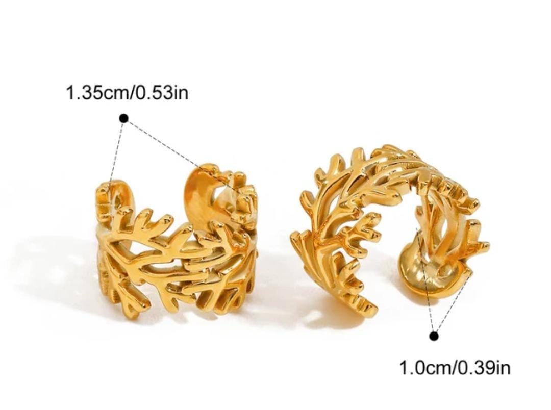 Small Leaf Cuffs Earring