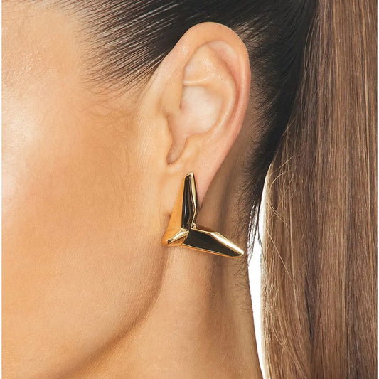 Gold Plane Earrings