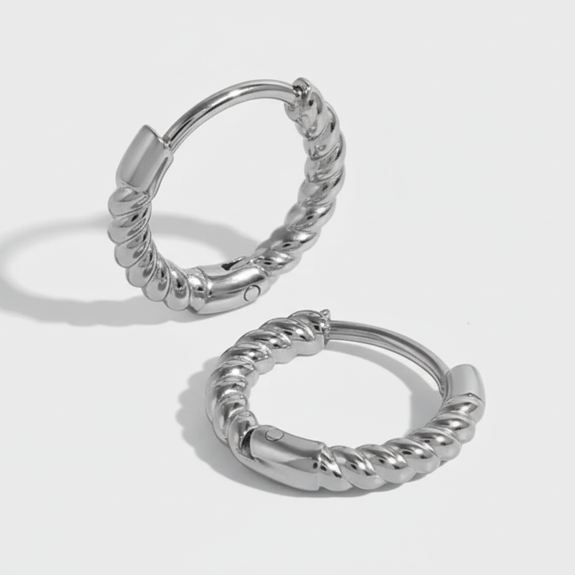 Small Silver Hoops Earring