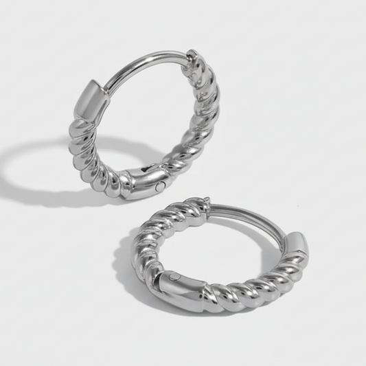 Small Silver Hoops Earring