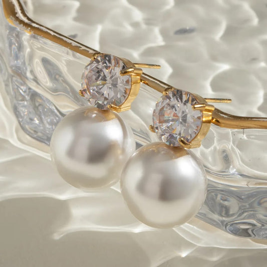 Pearl Diamond Small Earrings