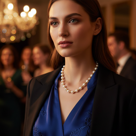 Pearl Gold Chain Necklace