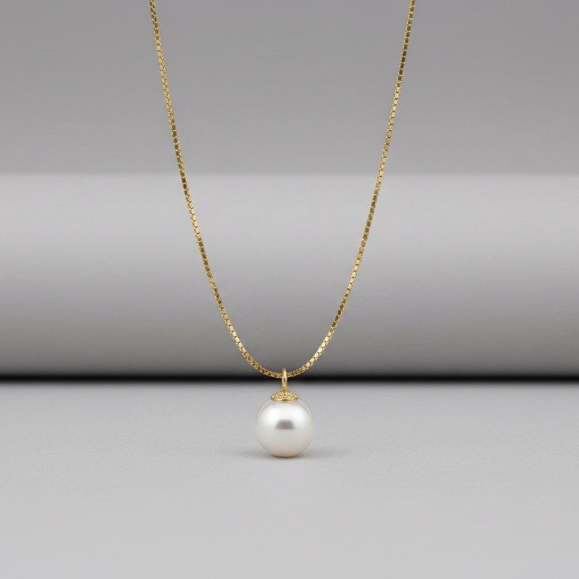Pearl Gold Chain Necklace
