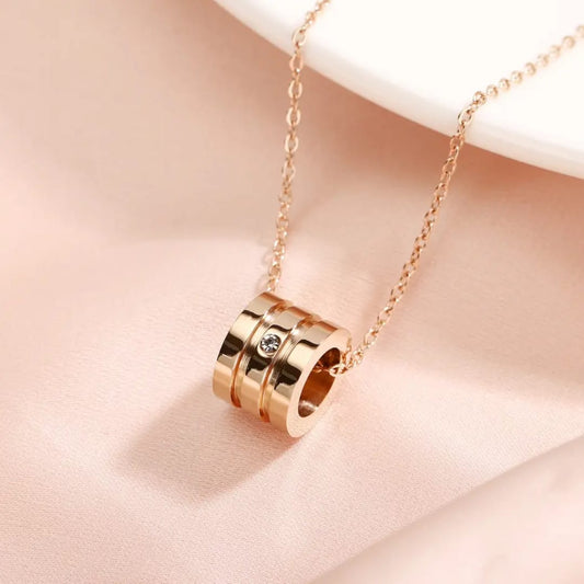 Rose Gold Pendant Chain Necklace