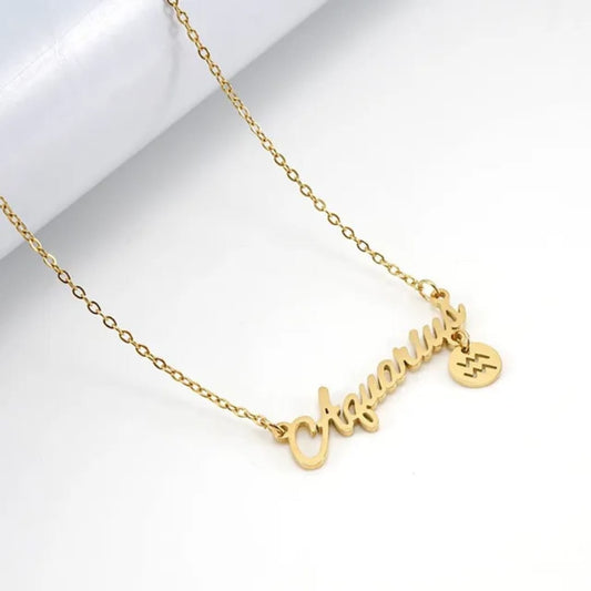 Aquarius Zodiac Chain Necklace