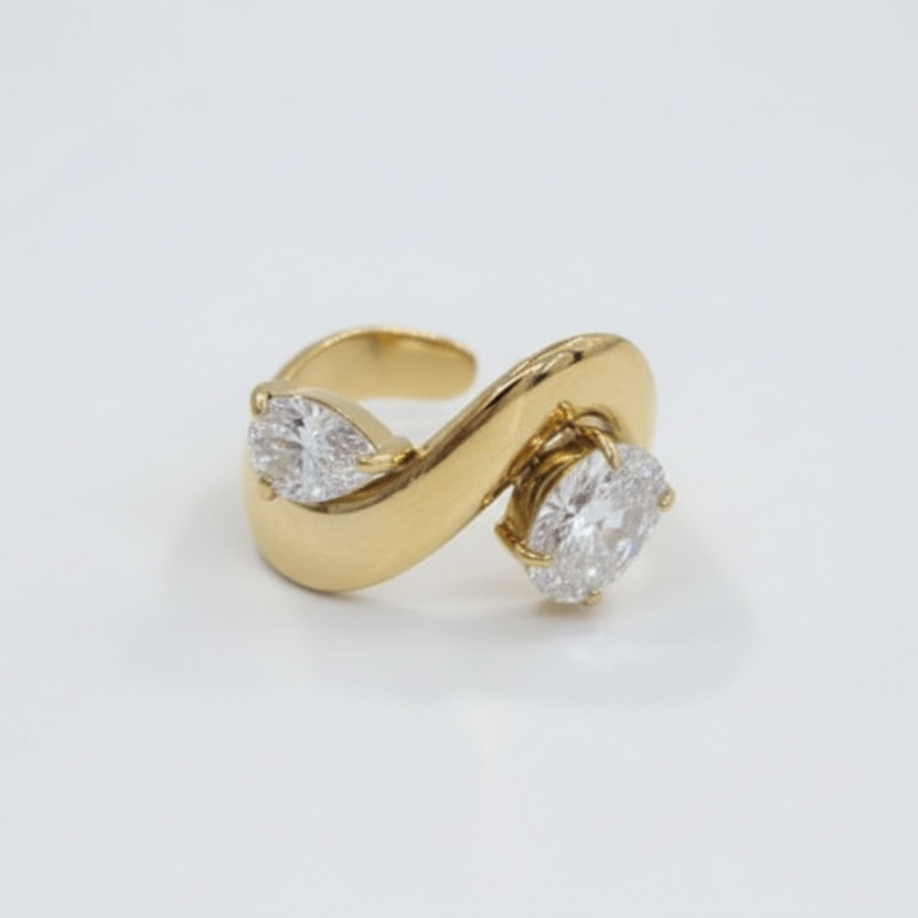 Diamond Gold Plated Ring