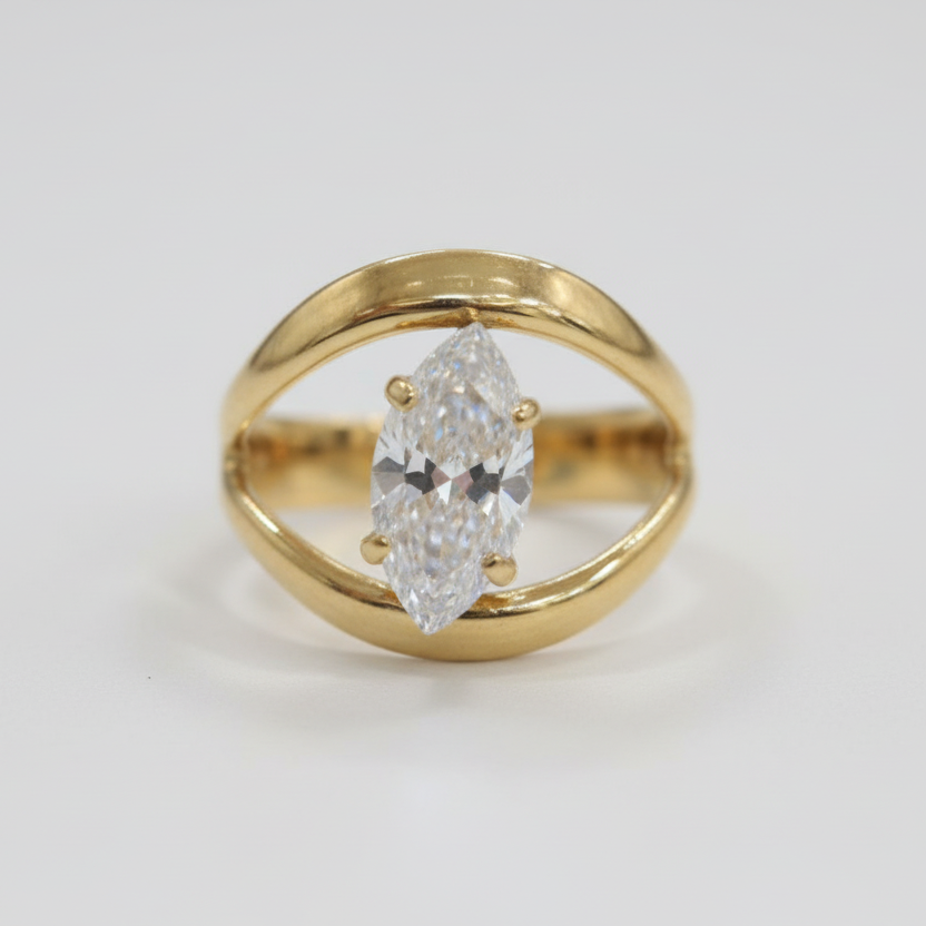 Diamond Gold Plated Ring