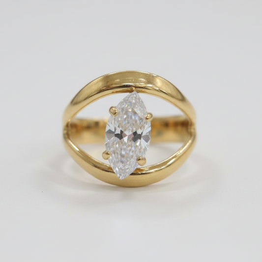 Diamond Gold Plated Ring