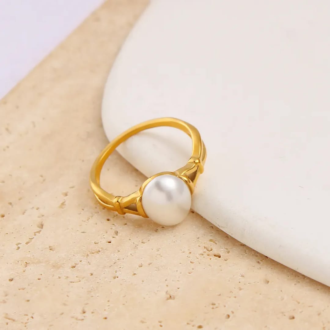 Pearl Gold Platted Ring