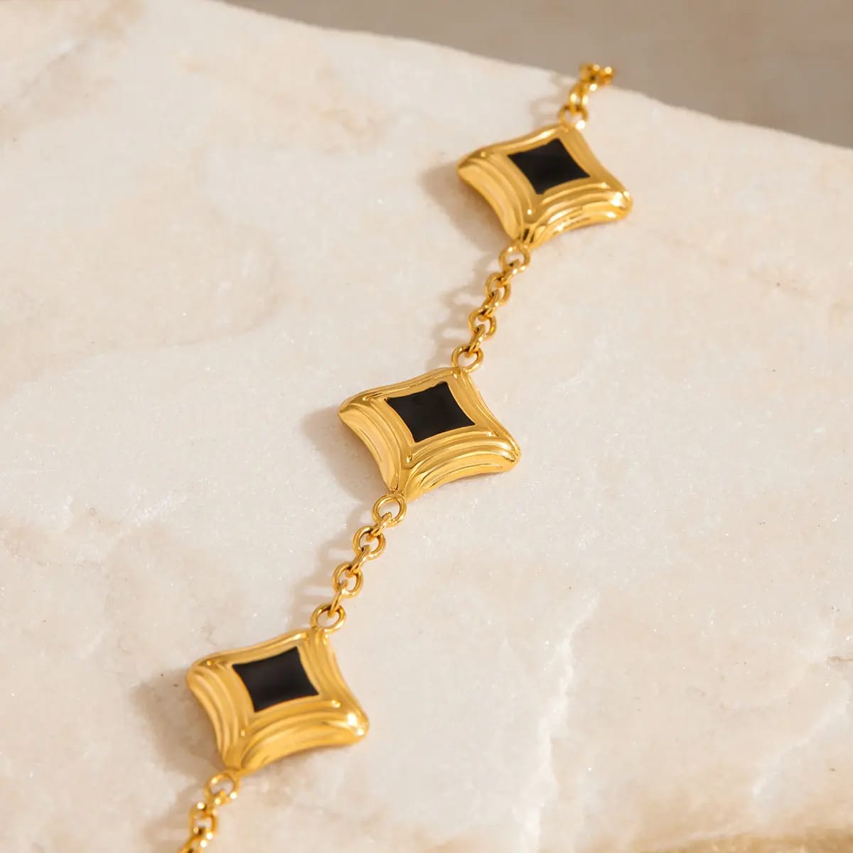 Black Square Chain Bracelet