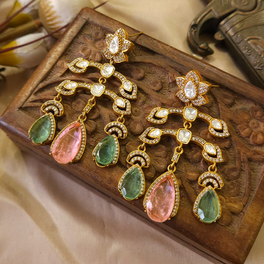 Designer Doublet Stone Earrings