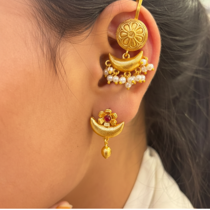 Bugadi with Studs Earrings