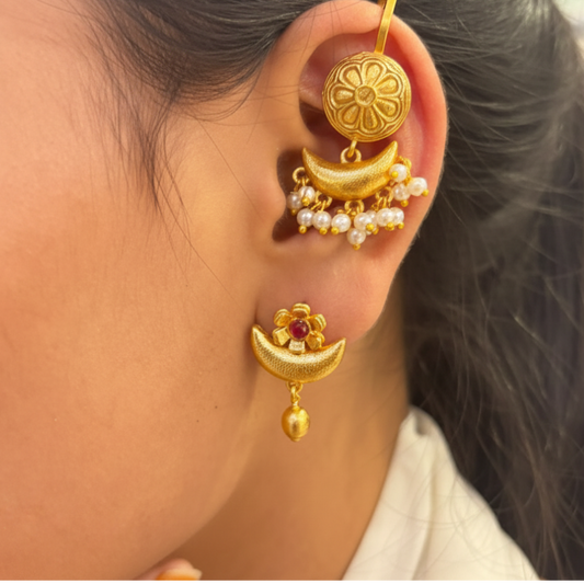 Bugadi with Studs Earrings
