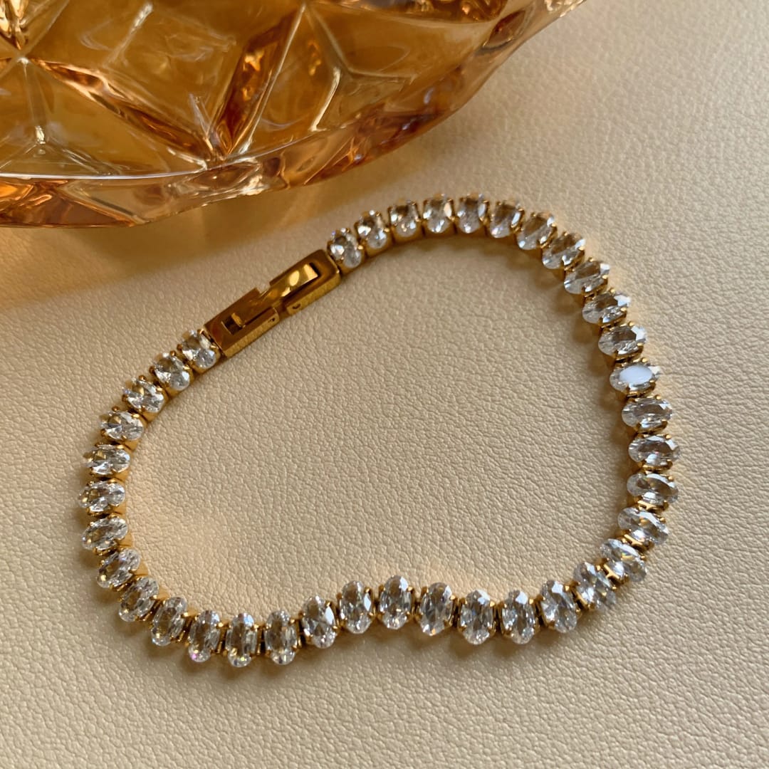 White Tennis Chain Bracelet