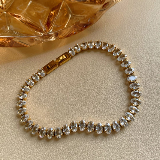 White Tennis Chain Bracelet