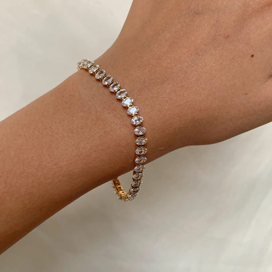 White Tennis Chain Bracelet