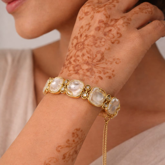 MOP Adjustable Chain Bracelet