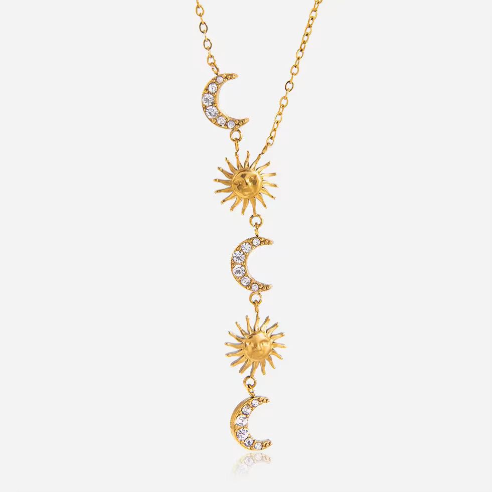 Sun Moon Chain Necklace