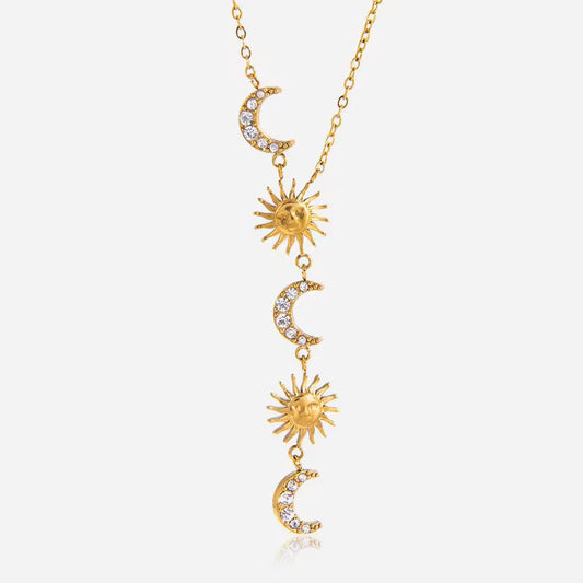 Sun Moon Chain Necklace