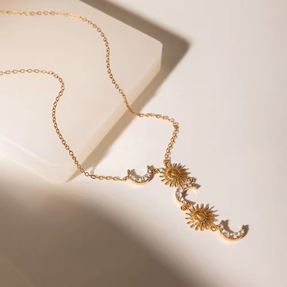 Sun Moon Chain Necklace