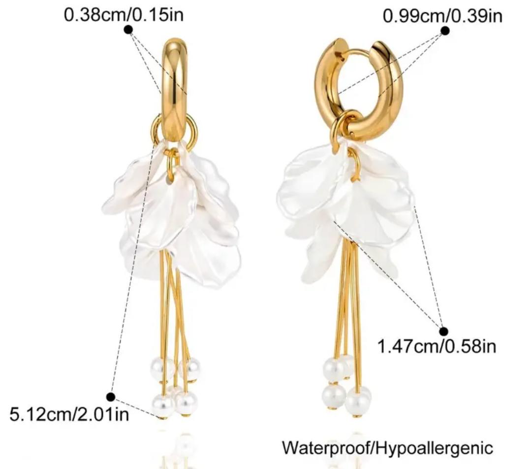 Flower Petal Hoop Earring
