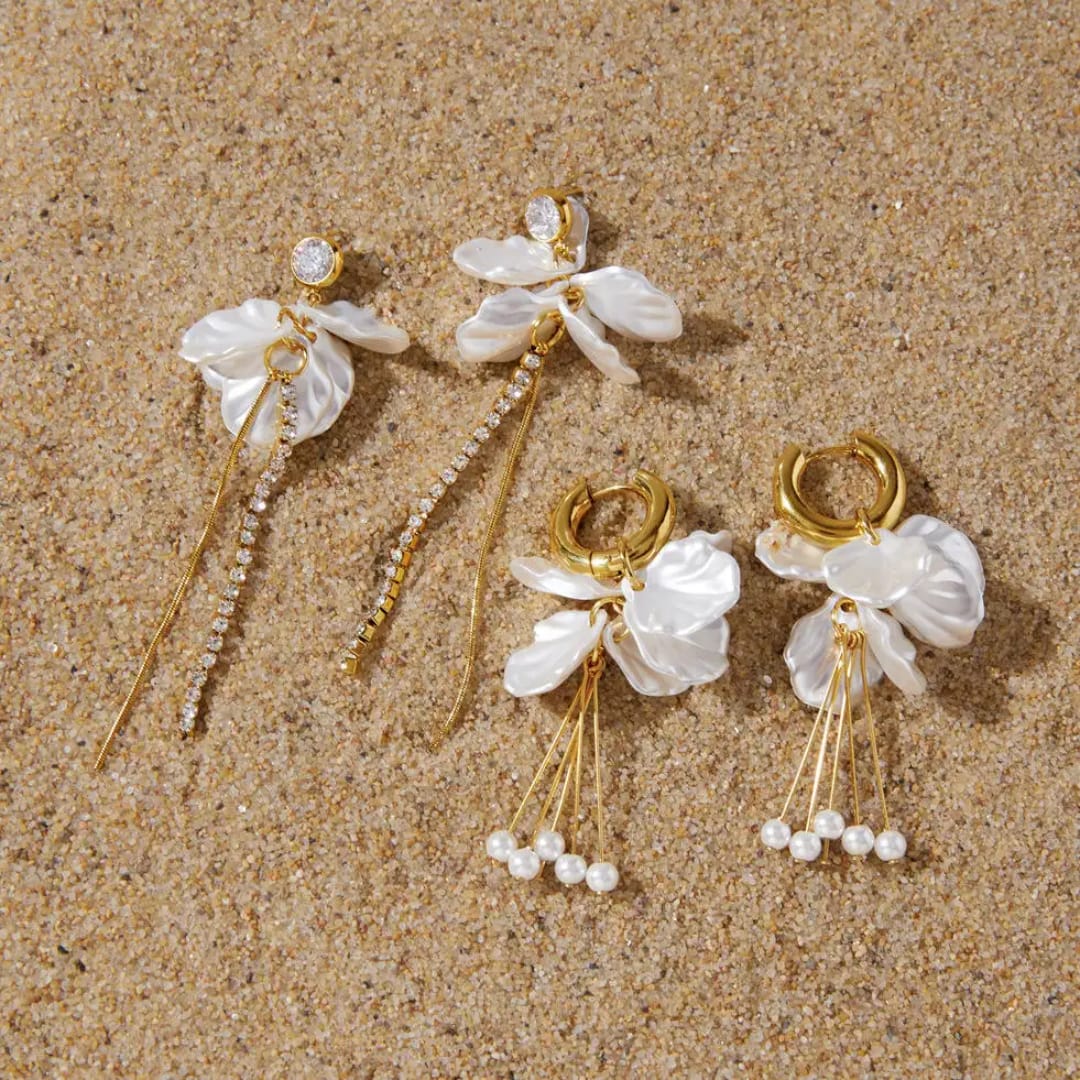 Flower Petal Hoop Earring