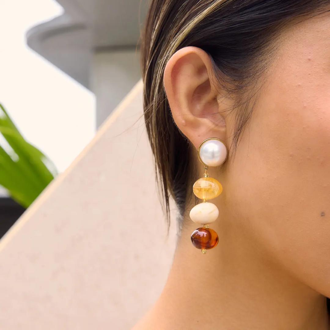 Pearl Beads Drop Earring