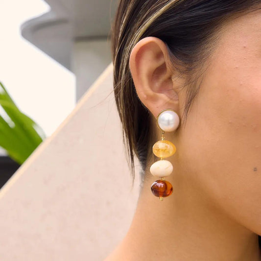 Pearl Beads Drop Earring