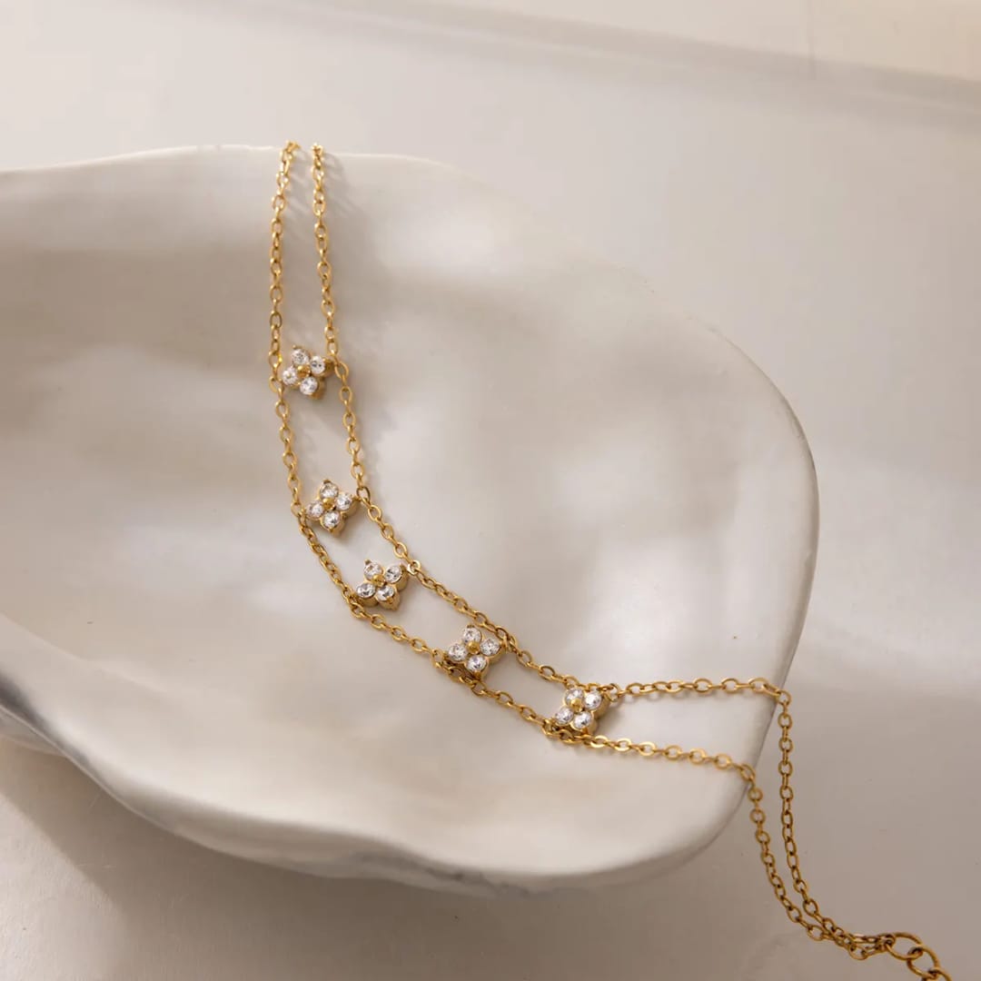 Luxe Flower Chain Bracelet