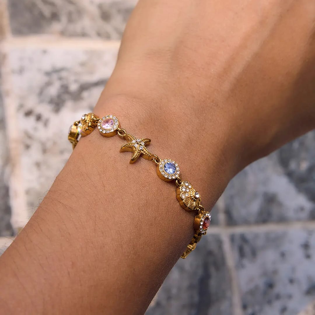 Luxe Multicolor Charms Chain Bracelet
