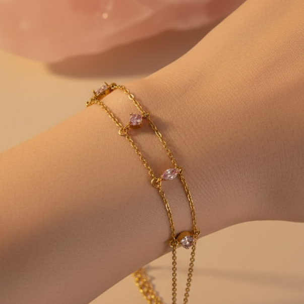 Luxe Heart Chain Bracelet