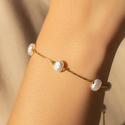 Fresh Water Pearl Chain Bracelet