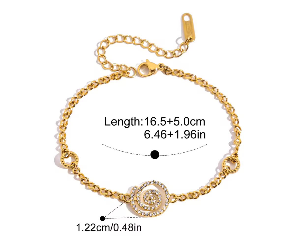 Spiral Charms Chain Bracelet