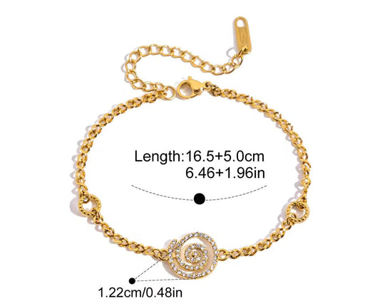 Spiral Charms Chain Bracelet