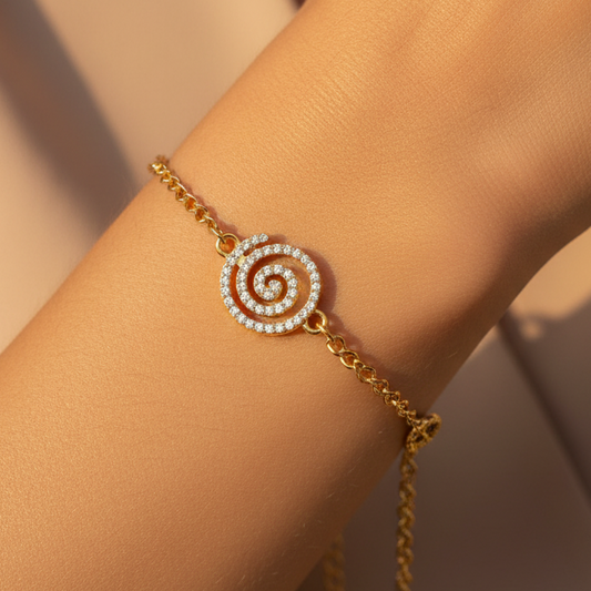 Spiral Charms Chain Bracelet