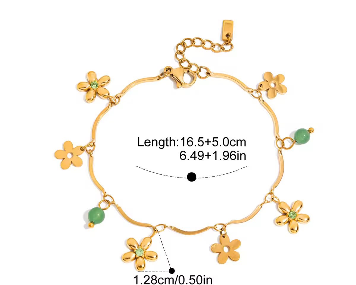 Flora Wavy Chain Bracelet