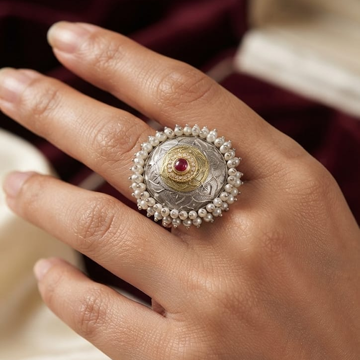 Dual Tone Statement Ring