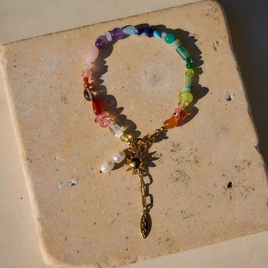 Multicolor Natural Beaded Bracelet