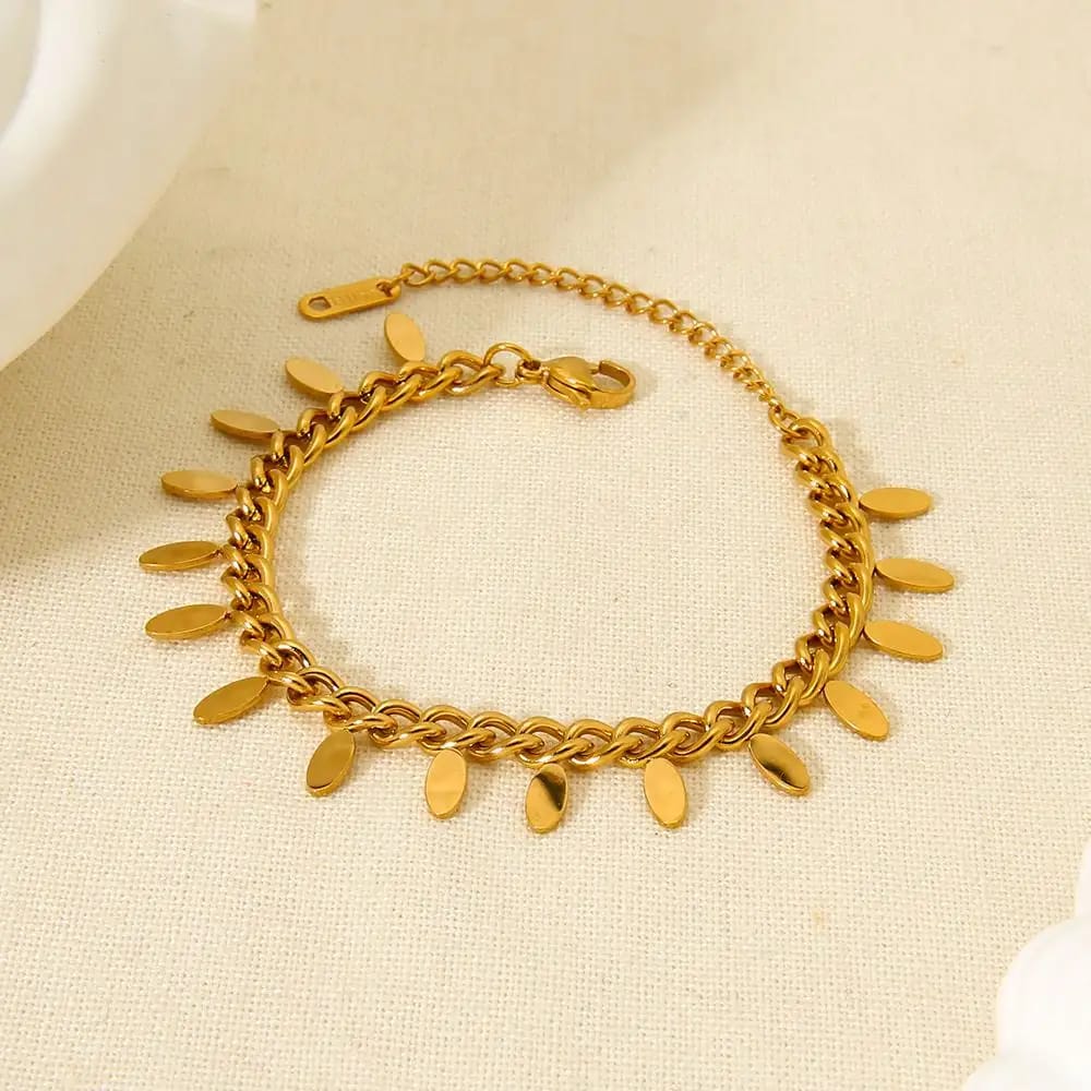 Tassel Leaf Chain Bracelet